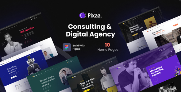 Pixaa - Consulting Business Website Figma Template
