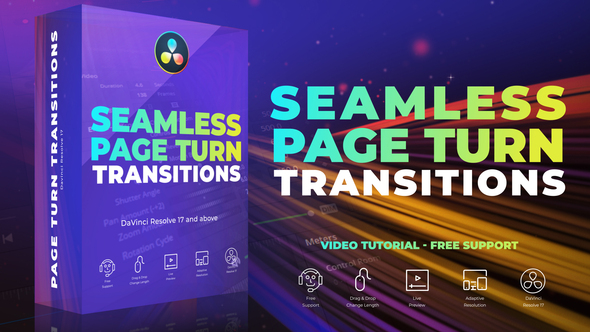 Seamless Page Turn Transitions for Davinci Resolve