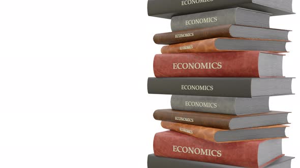 Books titled Economics . looping animation