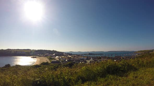 Time lapse of Hugh Town, St Mary's, Isles of Scilly, in the peak of summer.