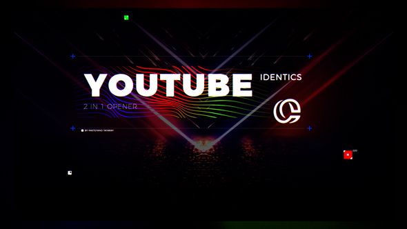 2 in 1 RGB Glitch Youtube Identics Openers