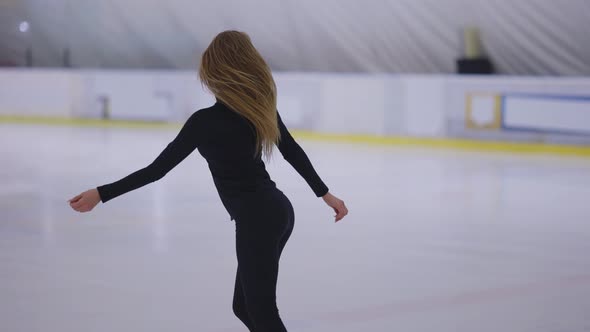 Young Girl Figure Skating