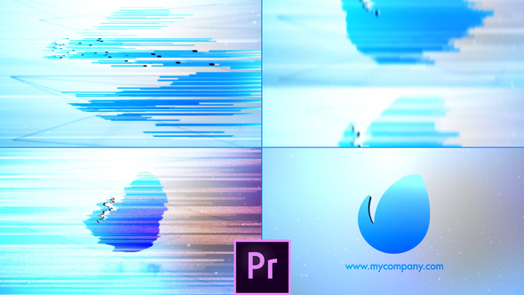 Clean Corporate Glitch Logo - Premiere Pro