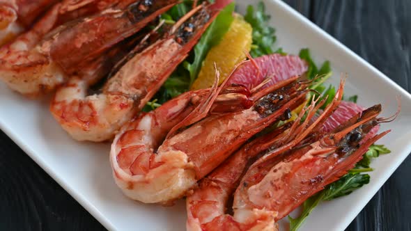 Grilled Tiger Prawns or Shrimps