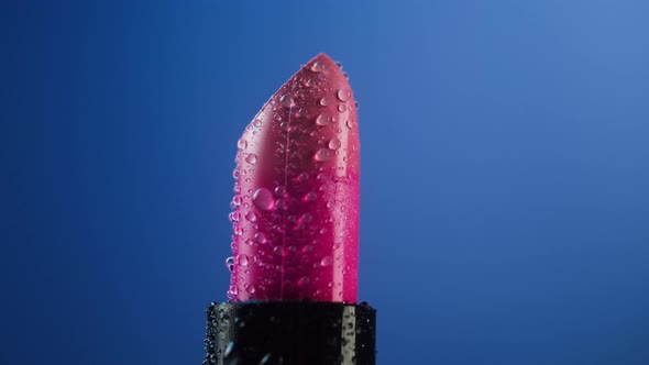 Pink Lipstick Rotating Closeup