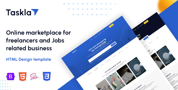 Tasklay - Freelancer marketplace HTML Template