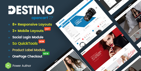 Destino - Multipurpose eCommerce2.3 and 3 Theme With Mobile-Specific Layouts