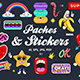Set of Various Patches, pins, stamps or Stickers - GraphicRiver Item for Sale