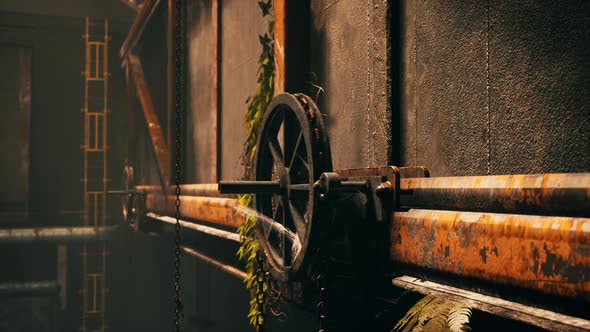 Industrial Interior of Abandoned Repair Station