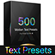 Text Presets Library for Final Cut Pro X - VideoHive Item for Sale