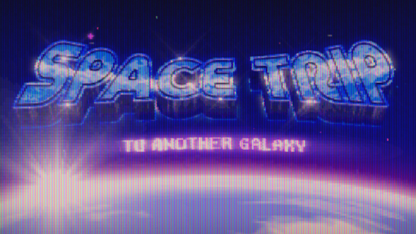 Retrowave Cosmic Title & Logo