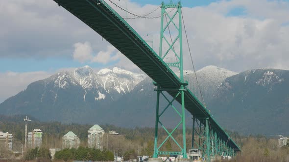 Famous Historic Place Lions Gate Bridge in Stanley Park