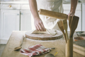Man rolling and baking homemade dough in the kitchen. - PhotoDune Item for Sale