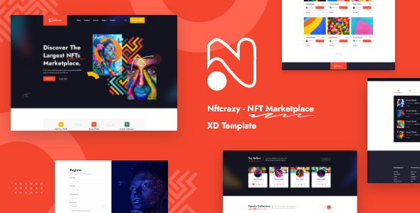 Nftcrazy - NFT Marketplace XD Template