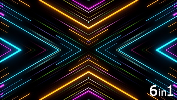 Colourful Neon Lights Background Loop
