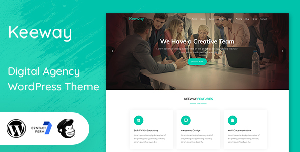 Keeway - Digital Agency One page WordPress Theme