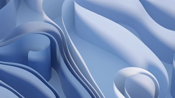 Curvy paper with blue background