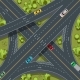 Aerial Top View Highway Junction Cross Roads - GraphicRiver Item for Sale