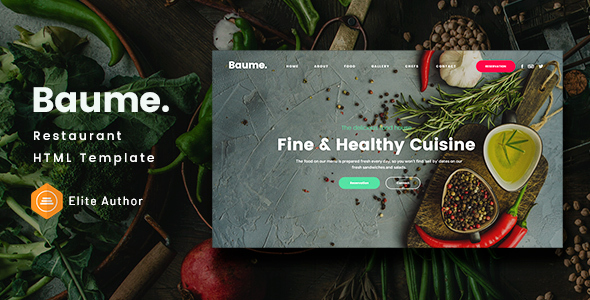 Baume - Restaurant HTML Template