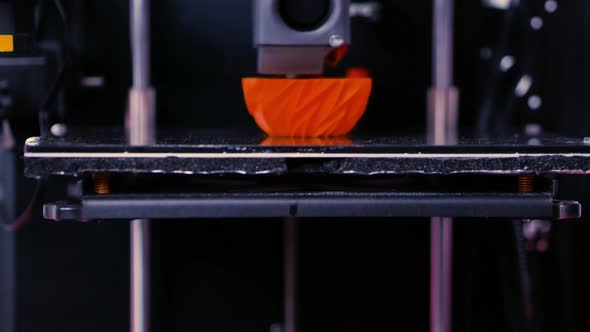 Time Lapse Modern 3D Printer Printing a Prototype