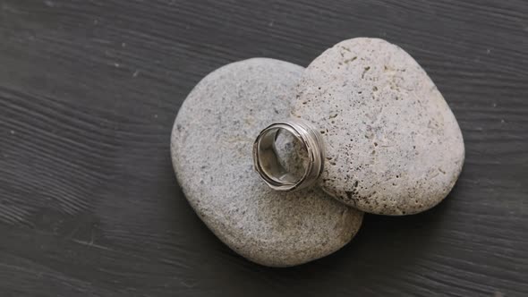 Close Up of Rings on Stones