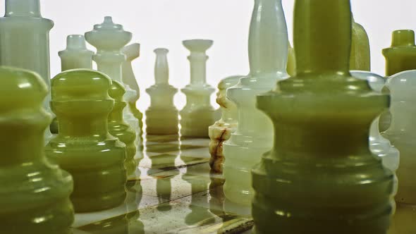 Chess Pieces And Floor Made Of Marble 4