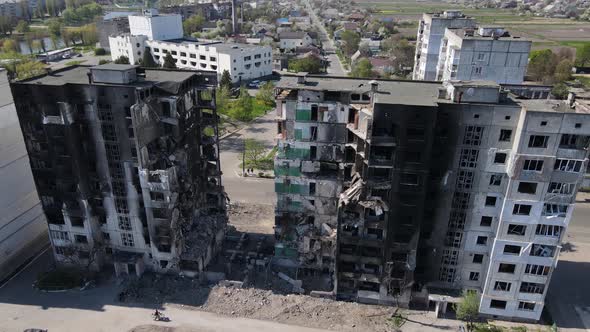Ruined Residential Building in Borodyanka Ukraine