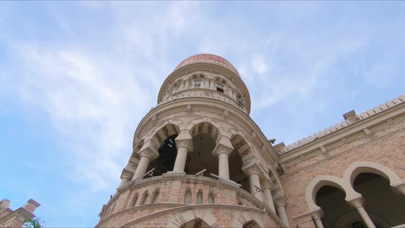 Steadicam Shot of the Sultan Abdul Samad Building in Kuala Lumpur Vity, Malaysia