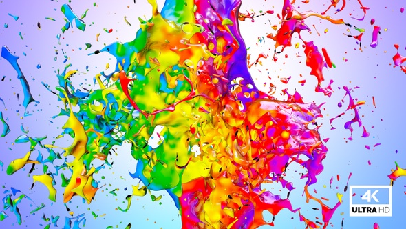 Multicolor Paint Splash Collision alt