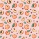 Peach or Apricot Hand Drawn Seamless Pattern - GraphicRiver Item for Sale