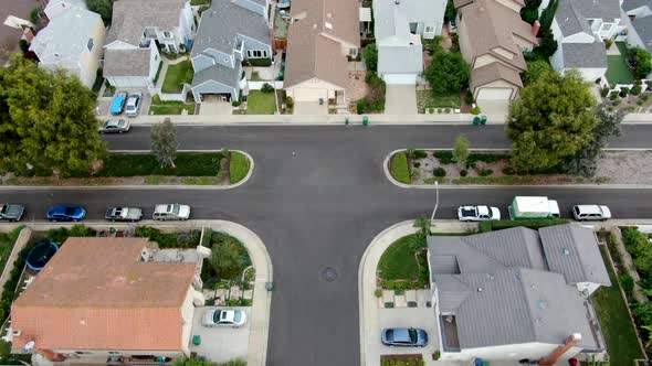 Aerial View of Large-scale Residential Neighborhood, Irvine, California