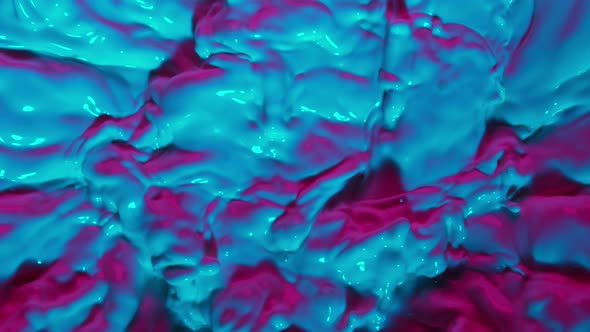 Super Slow Motion Shot of Neon Liquid Vortex at 1000Fps