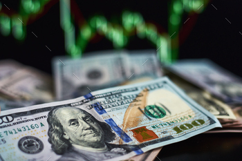 hange rates. Trading and financial risk concept