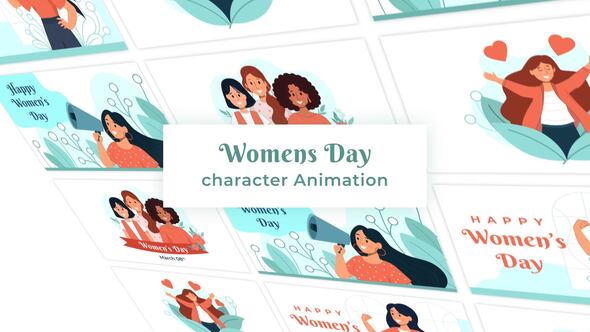 Women's Day Character Scene Animation Pack