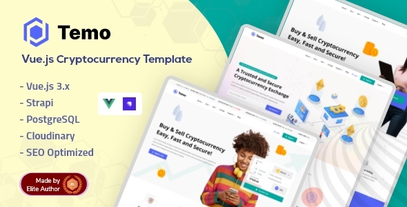 Temo - Crypto & Digital Currency Vue.js Template