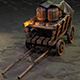 A stylized medieval cart with a lamp and barrels - 3DOcean Item for Sale