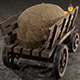 Stylized medieval cart with a lamp and hay - 3DOcean Item for Sale