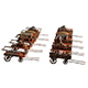 A set of stylized medieval carts with a lamp and a load - 3DOcean Item for Sale