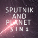 Sputnik And Planet | Cosmos Backgrounds Pack 3in1 - VideoHive Item for Sale