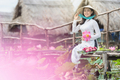 Portrait of beautiful vietnamese woman with traditional vietnam hat - PhotoDune Item for Sale