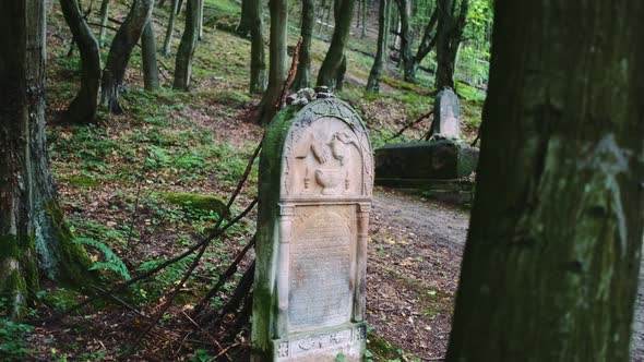 Old Cemetery with Jewish Tombstones