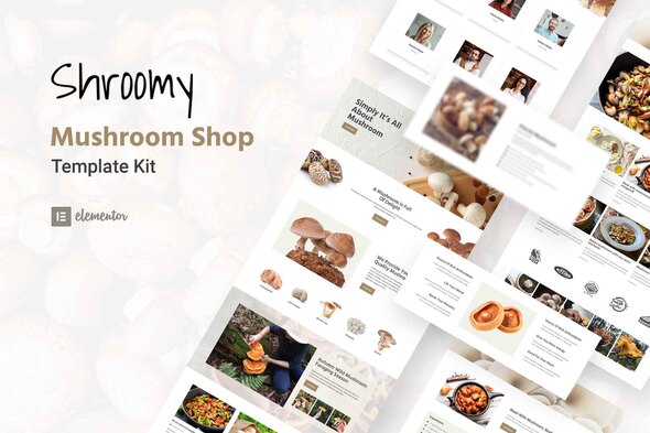 Shroomy -  Mushroom Shop Elementor Template Kit