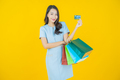 Portrait beautiful young asian woman smile with shopping bag - PhotoDune Item for Sale