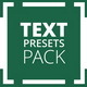 Text Presets Pack - VideoHive Item for Sale
