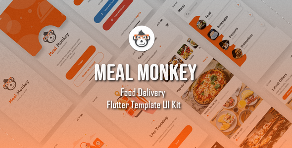 Meal Monkey | Food Delivery Flutter Template UI Kit