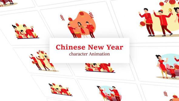 Chinese New Year Scene Animation Pack