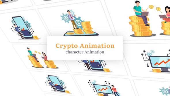 Cryptocurrency Scene Animation Pack