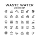 Set Line Icons of Waste Water - GraphicRiver Item for Sale