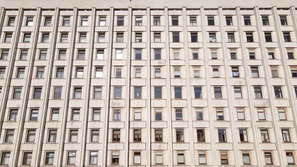 The Building of the Central Election Commission of Ukraine in Kyiv. Aerial. Slow Motion