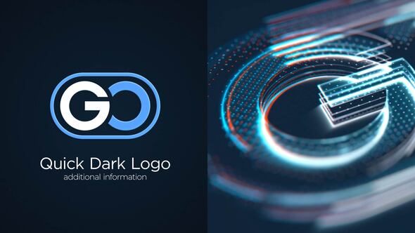 Quick Dark 3D Logo Reveal